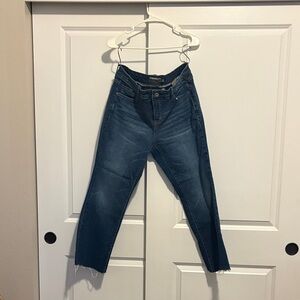 Boyfriend Mid-Rise Relaxed Jeans in Dark Blue